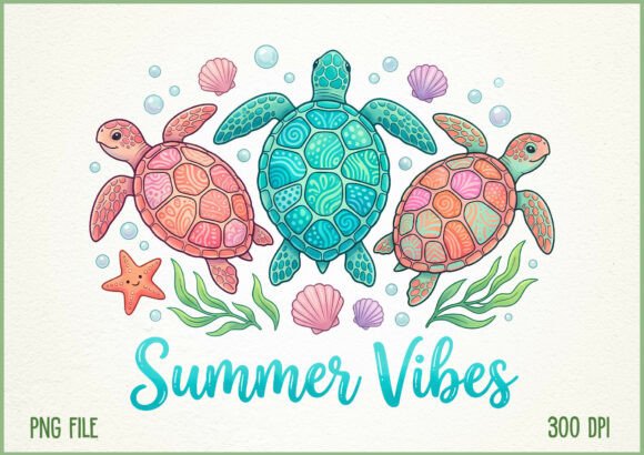 Download Summer Vibes Sea Turtle PNG - Summer vibes Collection