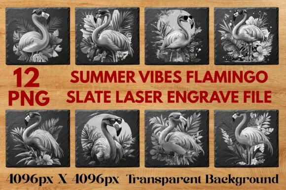 Download Summer Vibes Flamingo Slate Laser Engrav - Summer vibes Collection