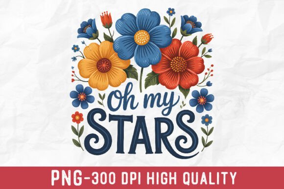 Download Oh My Stars Patriotic Floral Design PNG - Patriotic floral design Collection