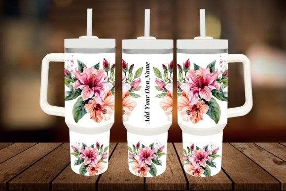 Download Floral 40oz Quencher Tumbler Sublimation - Premium Bundle